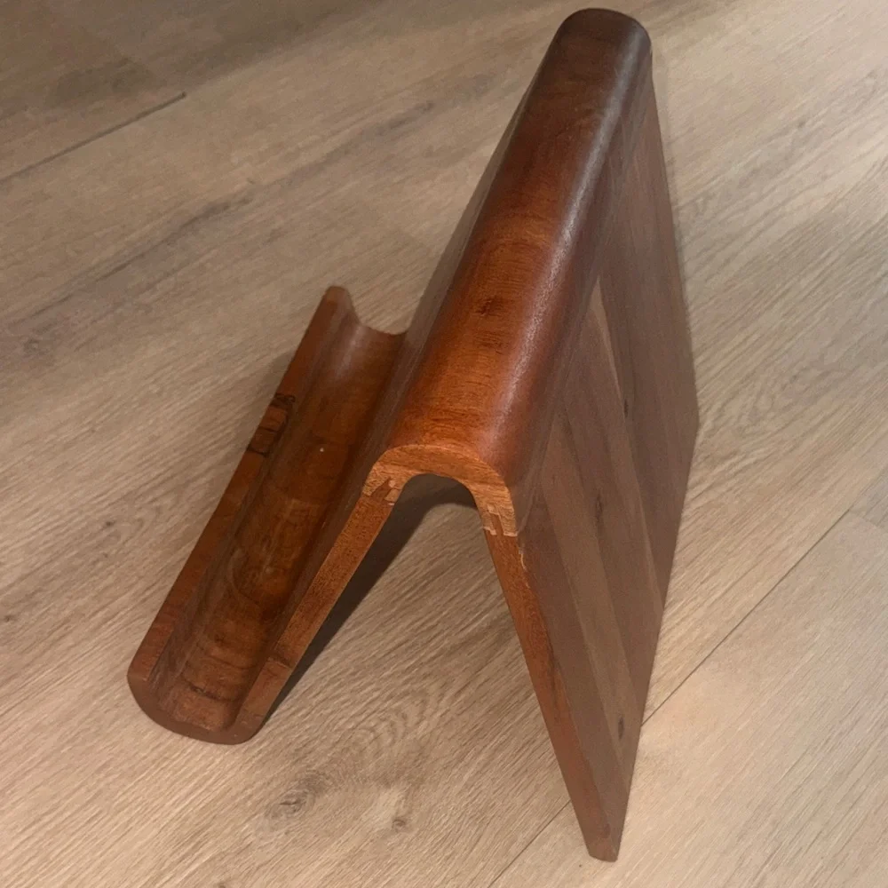 Wood Tablet/Book Stand in Warm Brown